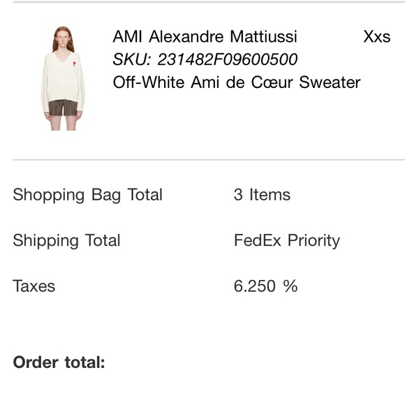 Ami Paris Logo V-Neck Sweater - Picture 4 of 4